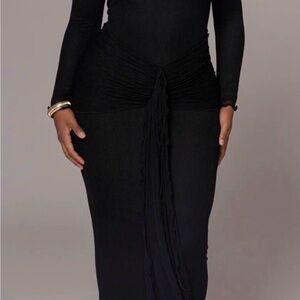 JLUXLABEL Brown Long Sleeve Dress